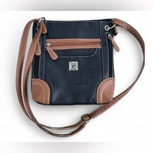 🎉✨ VTG- STONE COMPANY Black and Brown Crossbody Bag